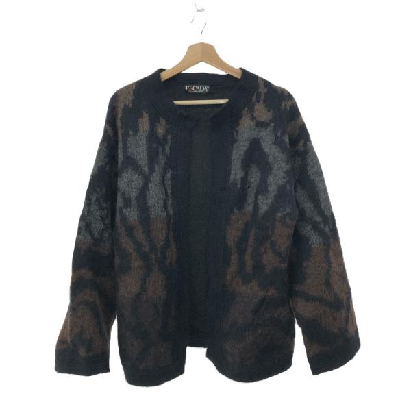ESCADA エスカーダ 長袖カーディガン サイズ:36 ブラック スーパー 