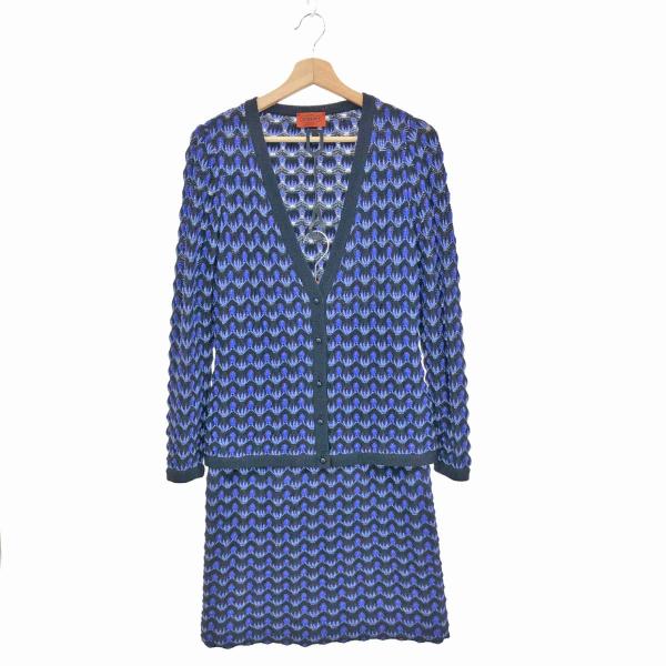 MISSONI ミッソーニ セットアップ 良好 ブラック/パープル ウール 