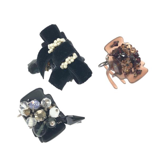 COMPLEX BIZ ヘアクリップ 3点セット ビジュー付き 【公式通販】