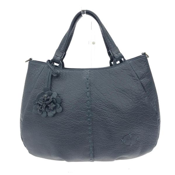 IBIZA イビサ 2WAYバッグ 良好 レザー ネイビー レディース  