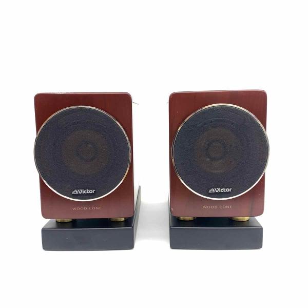 Victor ビクター ウッドコーンスピーカー&スタンド ジャンク品 Victor ビクター ウッドコーンスピーカー&スタンド ジャンク品