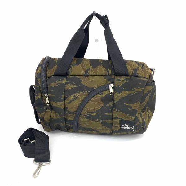 STUSSY ステューシー 2WAYバッグ カーキ ナイロン カモフラ柄 STUSSY ステューシー 2WAYバッグ カーキ ナイロン カモフラ柄