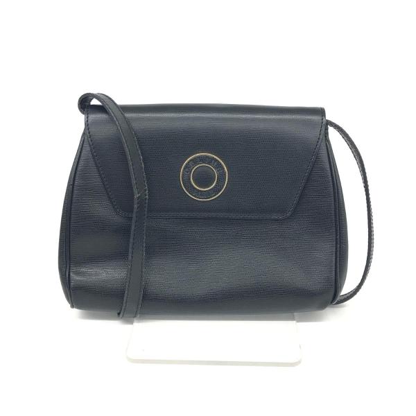 CELINE セリーヌ ショルダーバッグ ブラック レザー リザード型押し  