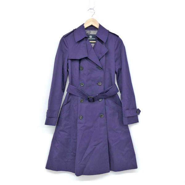 Aquascutum アクアスキュータム トレンチコート パープル 綿100