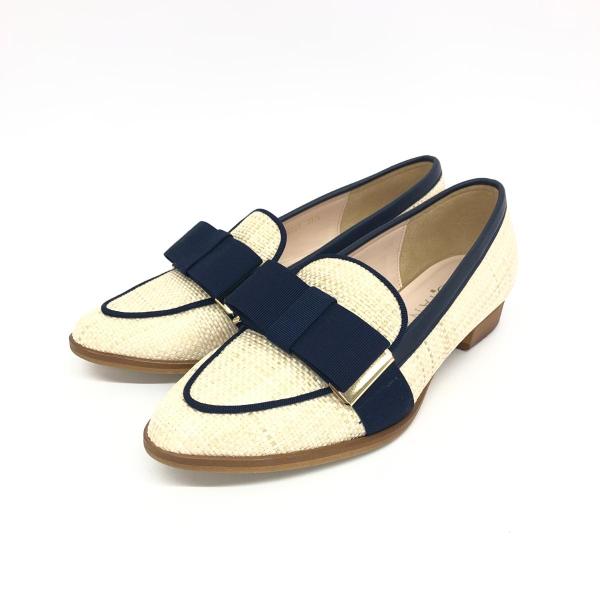 DIANA ダイアナ オペラシューズ 美品 23 1/2 ネイビー/ベージュ DIANA ダイアナ オペラシューズ 美品 23 1/2 ネイビー/ベージュ