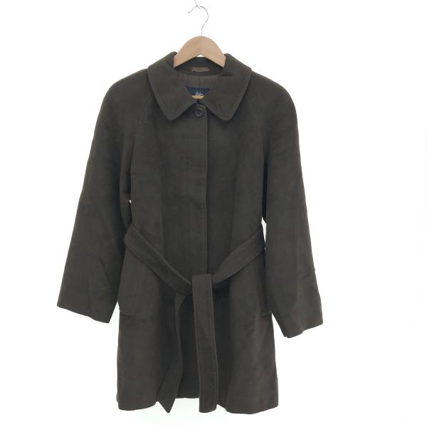 バーバリーズ ロングコート アンゴラ ベルト コート ステンカラー　ブラウン　L バーバリーズ Burberrys 90's ステンカラーコート アウター