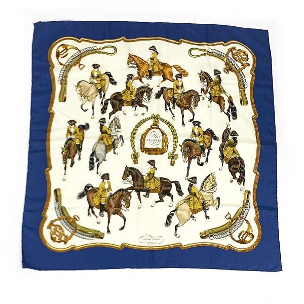 HERMES エルメス カレ90 REPRISE スカーフ 良好 ベージュ HERMES エルメス カレ90 REPRISE スカーフ 良好 ベージュ