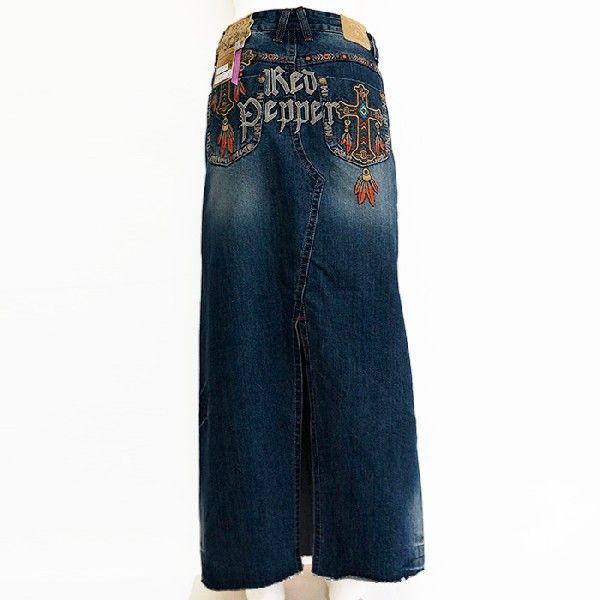 レッドペッパージーンズ レディース Redpepper Jeans 5764正規品後ろスリットクロス十字架ロゴ刺繍ロングスカートデニムスカートファッションジーパン Buyee Buyee 日本の通販商品 オークションの代理入札 代理購入