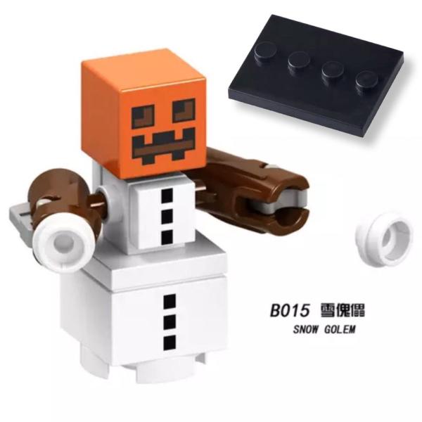 マインクラフト レゴ互換 ブロック ミニフィグ スノーゴーレム ディスプレイプレート付き ミニフィギュア マイクラゲームキャラクターグッズ Snowgolem Tiger Dragon 通販 Yahoo ショッピング