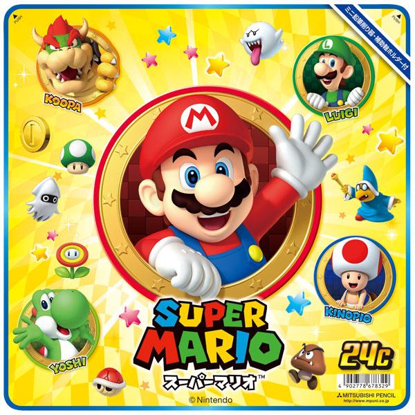 スーパーマリオ 缶入24色色鉛筆 Tce こどもモールタイガーキャット 通販 Yahoo ショッピング