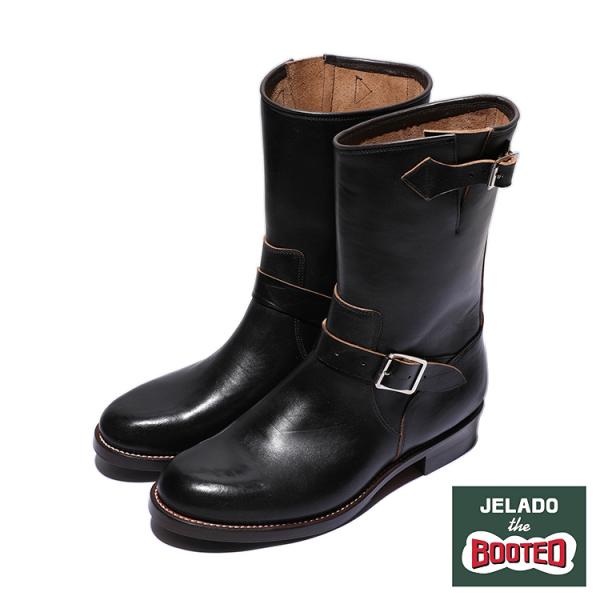 JELADO the BOOTED ENGINEER BOOT BLACK ジェラードザブーテッド エンジニアブーツ ブラック JB94901 馬革 ホースバット ワークブーツ 革靴 メンズ 〔FL〕