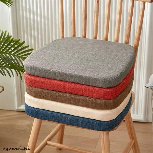 チェアクッション 紐付き 2枚 丸型 丸 2枚組 馬蹄形 四角 おしゃれ 低反発クッション シートクッション 北欧風 かわいい 可愛い チェアカバー 35 40 45 60 ダイニングチェア クッション 紐 背もたれ ひも付き 北欧 ダイニ...