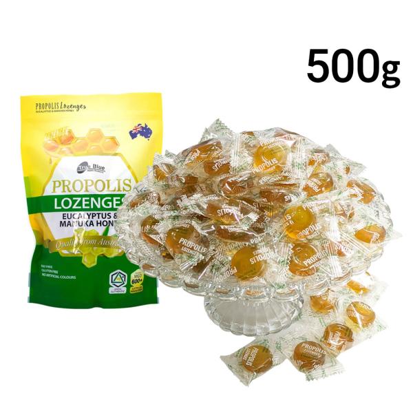 True Blue プロポリス ユーカリ＆マヌカハニー MGO 600+ のど飴 500g セット