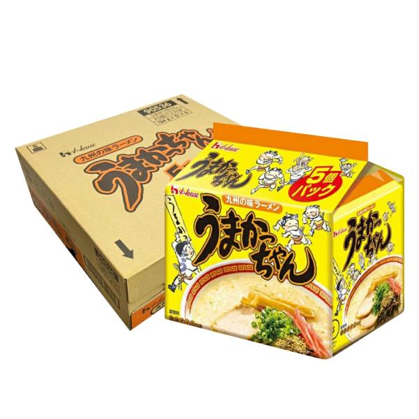 他サイト： ハウス食品 うまかっちゃん 九州の味 袋ラーメン ( 豚骨 ) 5食パック × 6個入 1ケース 袋麺 インスタント 即席の商品画像