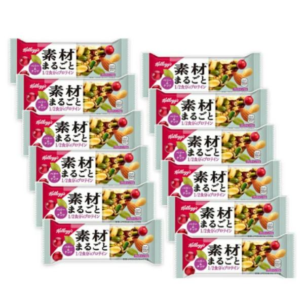 他サイト： ケロッグ 素材まるごと プロテインバー ベリー&amp;ナッツ 38g ×12本 セット まとめ買い 栄養補給の商品画像
