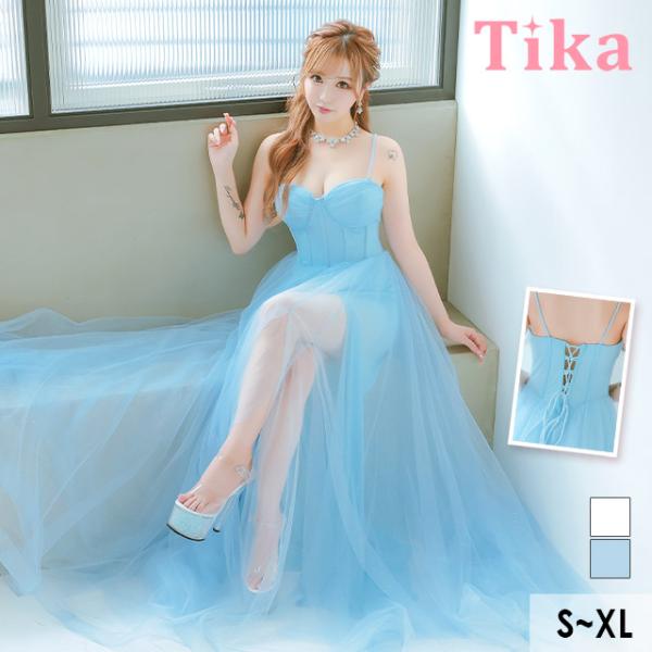 【韓国発】キャミハートバストキャバドレス Tika キャバドレス ハートカット コルセット キャミソール