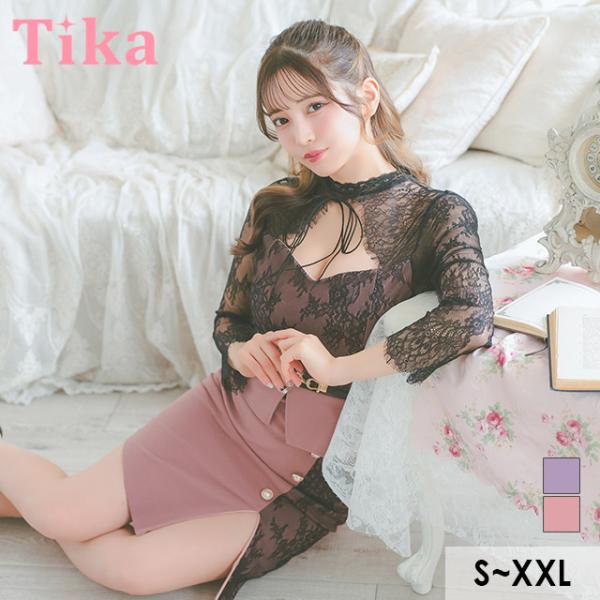Tika キャバドレス ミニ 大きいサイズ 安い タイト キャバ