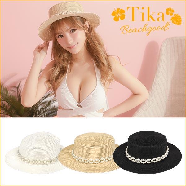 Tika 水着 ビーチ 帽子 レディース ストローハット 麦わら帽子