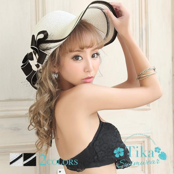 帽子 白 黒 海 プール 水着 ビーチ お姉さん 麦わら帽子 黒 白 レディース ツバ広 可愛い 安い Tika ティカ バラ 飾り リボン ストロー ハット ブラック ホワイト Buyee Buyee Japanese Proxy Service Buy From Japan