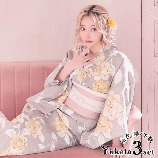 浴衣ドレス 大人用フリーサイズ 帯、紐付き 楽天市場】浴衣 2点セット(浴衣＋帯) レディース フリーサイズ
