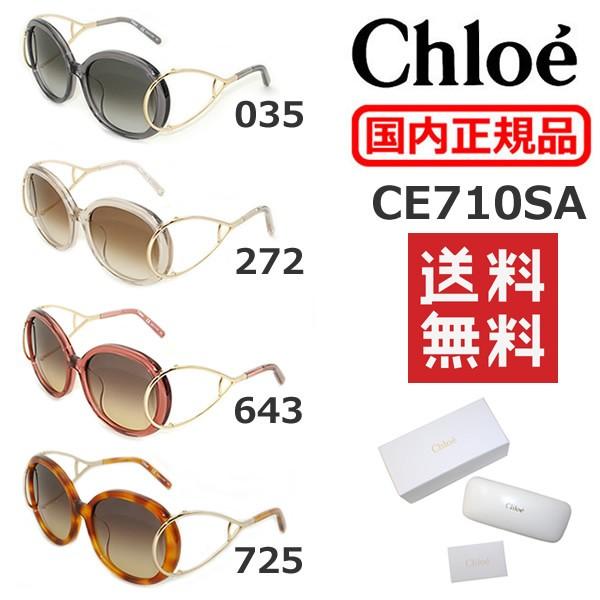 クロエ Chloe サングラス アジアンフィット UVカット CE710SA-643 レディース アンティークローズ ブラウングラデーション