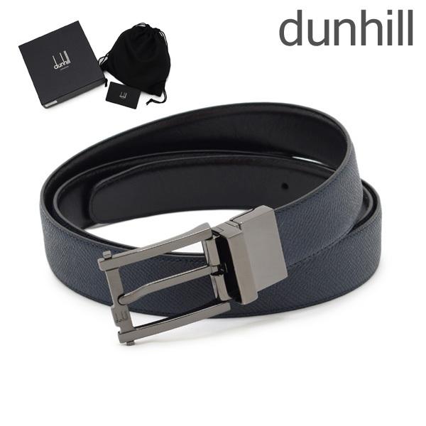DUNHILL ダンヒル ベルト HPP205N42 ガンメタル/ネイビー/ブラック リバーシブル メンズ