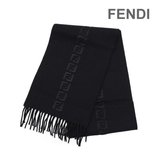 FENDI（フェンディ） カシミヤ マフラー FXS124 AH7M F0QA1 ブラック
