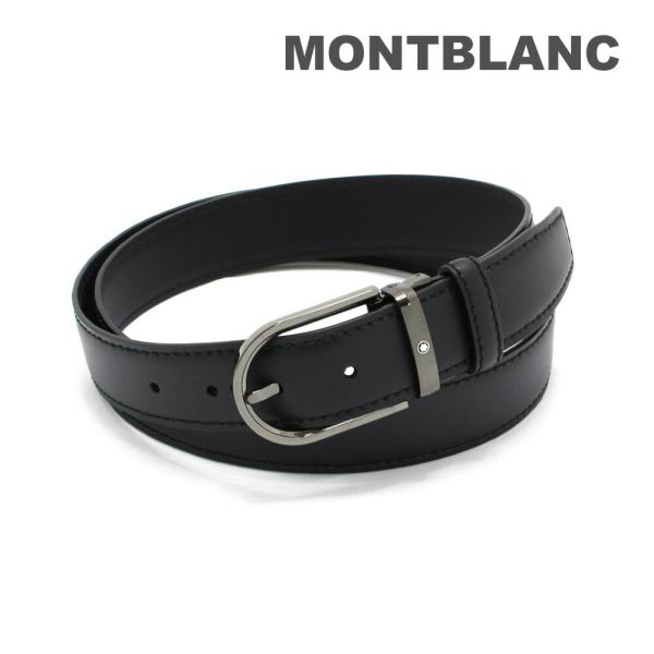 モンブラン メンズ ベルト MB128770 ブラック レザーベルト ホース