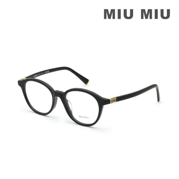 MIU MIU ミュウミュウ 眼鏡 フレーム のみ MU02WVF 16K1O1 50 ブラック アジアンフィット レディース VMU 02W-F 16K-1O1