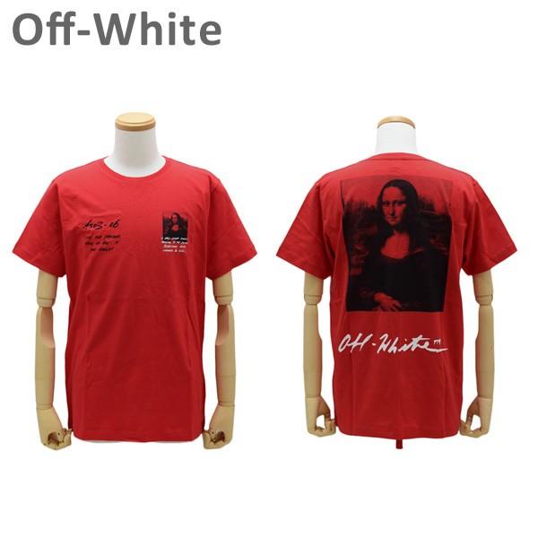 off white 在庫処分 オフホワイト Tシャツ モナリザ レッド MONNALISA  