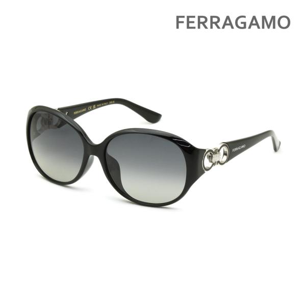 国内正規品 フェラガモ サングラス SF896SPRAN-001 ブラック アジアンフィット レディース UVカット 偏光レンズ FERRAGAMO