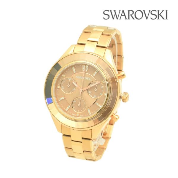 SWAROVSKI ゴールド クォーツ腕時計 Dextera lux watch, Swiss Made, Metal bracelet, Gold tone, Gold