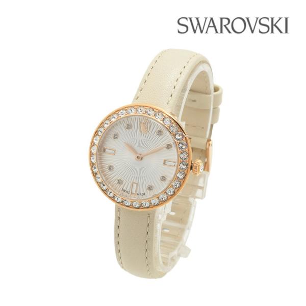 スワロフスキー 腕時計 レディース 5672968 Matrix tennis 7-link ローズゴールド/ベージュ レザー SWAROVSKI