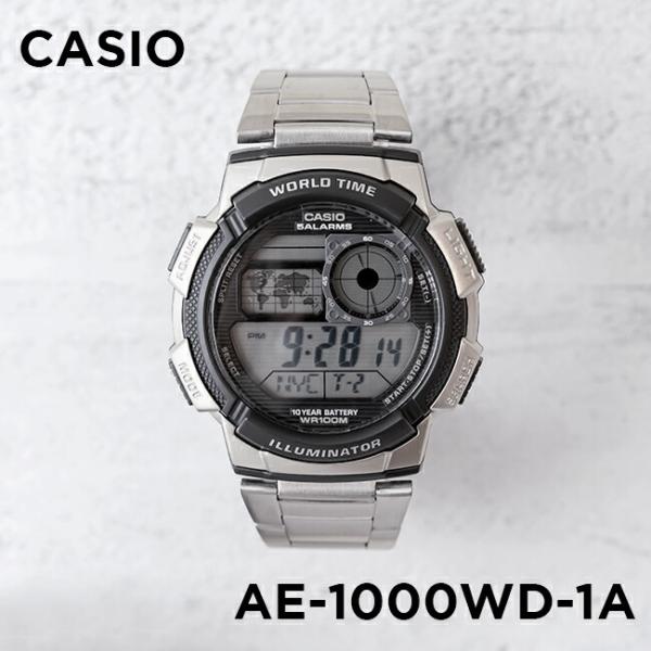 10年保証 Casio カシオ スタンダード Ae 1000wd 1a 腕時計 メンズ レディース キッズ 子供 男の子 女の子 チープカシオ チプカシ デジタル 日付 防水 シルバー