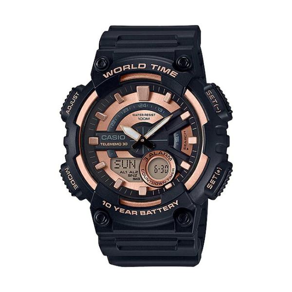 完売 10年保証 Casio カシオ スタンダード Aeq 110w 1a3 腕時計 メンズ レディース キッズ ブラック 男の子 チプカシ 子供 アナデジ チープカシオ 日付 女の子 防水