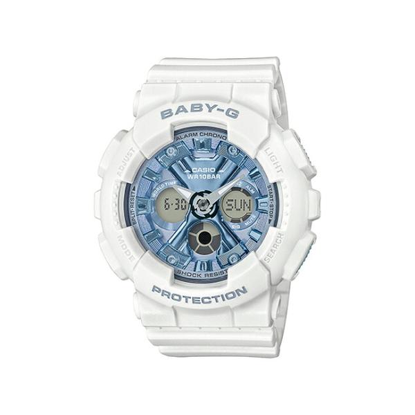 10年保証 送料無料 Casio Baby G カシオ 毎週更新 ベビーg Ba 130 7a2 腕時計 レディース 水色 子供 ホワイト アナデジ 防水 女の子 キッズ 白 スカイブルー