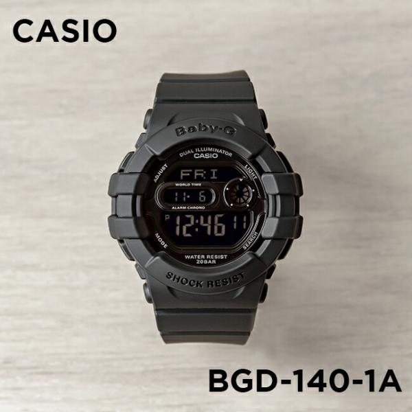 10年保証 Casio Baby G カシオ ベビーg Bgd 140 1a 腕時計 レディース 防水 キッズ 子供 休み ブラック デジタル 黒 女の子