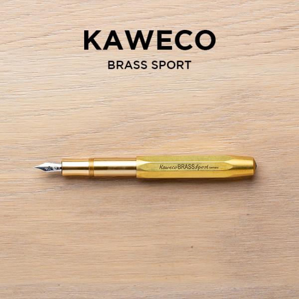 並行輸入品 KAWECO カヴェコ ブラススポーツ 万年筆 極細 細 EF F 筆記用具 文房具 ブランド ゴールド 金