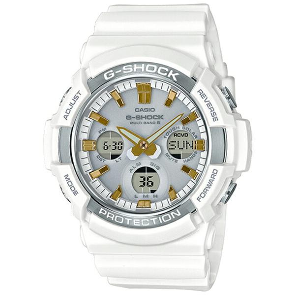 送料無料 Casio G Shock カシオ Gショック Gaw 100ga 7ajf 腕時計 メンズ キッズ 子供 男の子 アナデジ 電波 ソーラー ソーラー電波時計 防水 ホワイト 白 ゴー