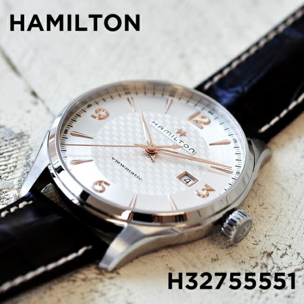 送料無料 Hamilton ハミルトン ジャズマスター ビューマチック オート H 腕時計 メンズ アナログ シルバー ブラウン 茶 レザー 革ベルト