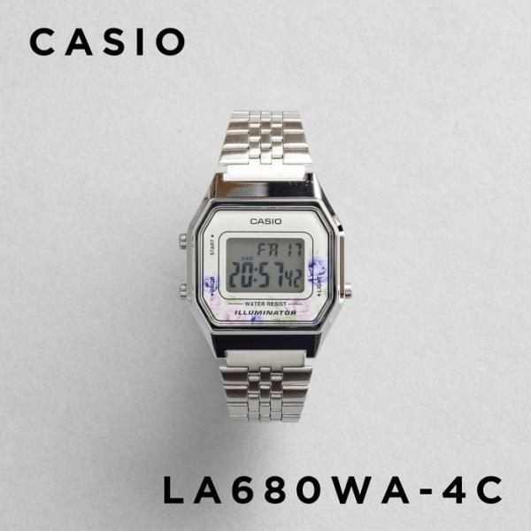 CASIO STANDARD カシオ LA680WA-4C 腕時計 時計 ブランド レディース チープカシオ チプカシ デジタル 日付 花柄 日本未発売 ギフト プレゼント