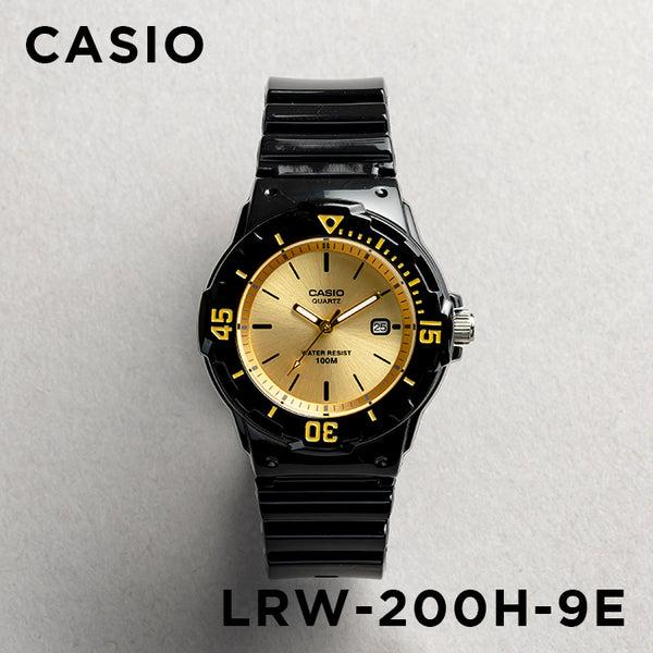 10年保証 送料無料 Casio カシオ スポーツ レディース Lrw 0h 9e 腕時計 キッズ 子供 チープカシオ 日付 防水 アナログ ブラック 黒 ゴールド ご予約品 女の子 チプカシ