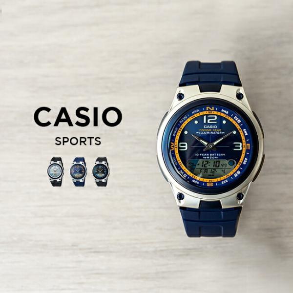 10年保証 送料無料 Casio カシオ スポーツ フィッシング 腕時計 メンズ レディース キッズ 子供 男の子 女の子 チープカシオ チプカシ 釣り アナデジ 日付 ブラ