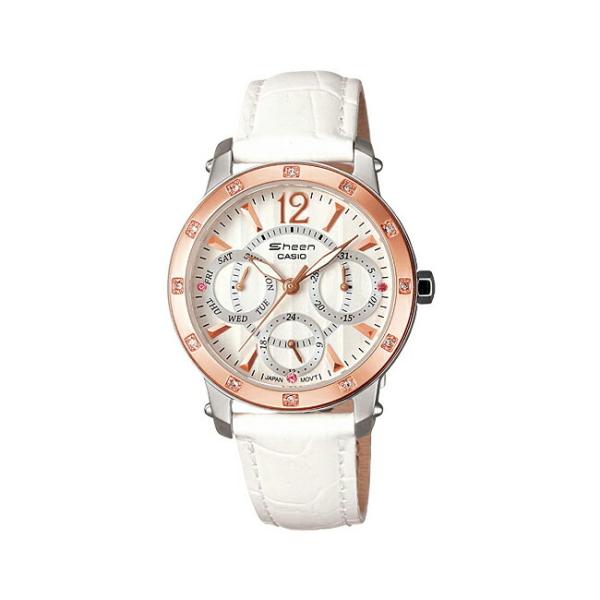 10年保証 送料無料 Casio Sheen カシオ シーン Shn 3012gl 7a 腕時計 レディース アナログ シルバー ホワイト 白 レザー 革ベルト コンビ 海外モデル Buyee Buyee Japanese Proxy Service Buy From Japan Bot Online