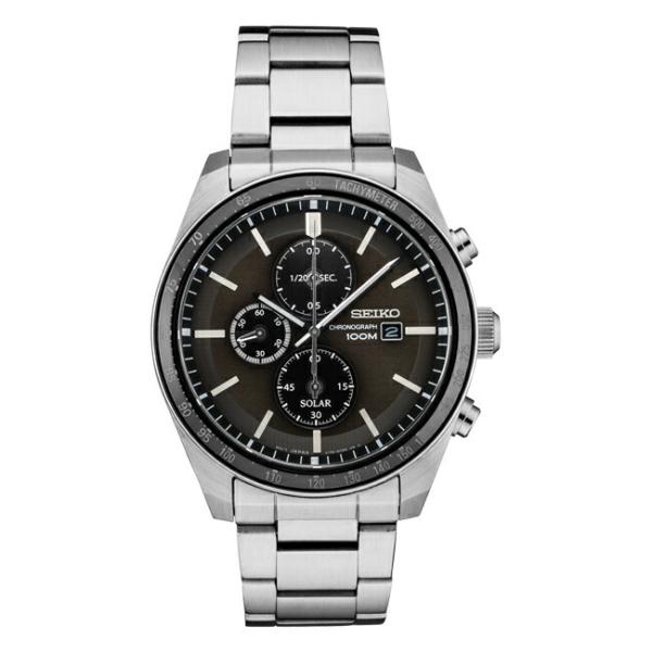 10年保証 送料無料 新作からsaleアイテム等お得な商品 満載 Seiko セイコー エッセンシャルズ ソーラー クロノグラフ Ssc715 ブラック アナログ 逆輸入 海外モデル シルバー 腕時計 メンズ 黒