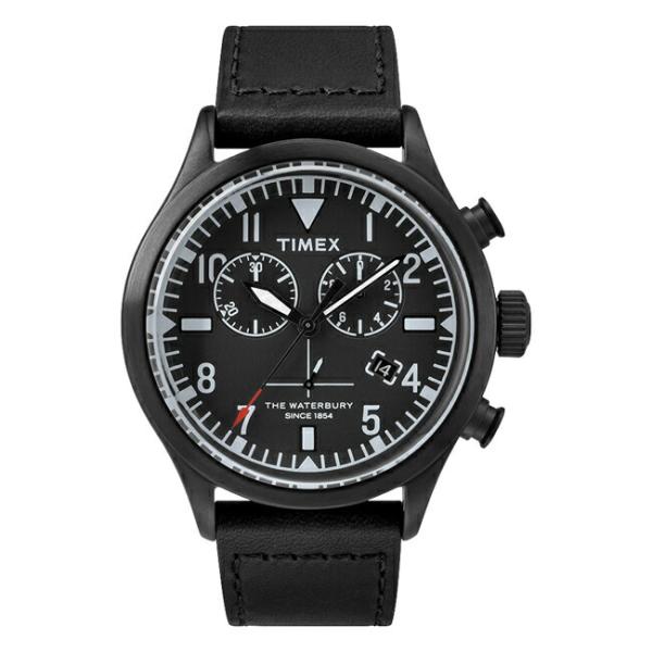 送料無料 Timex タイメックス ザ ウォーターベリー トラディショナル クロノグラフ 42mm Tw2r S B Foot 今季も再入荷 アナログ ブラック Le 黒 メンズ 腕時計 ミリタリー