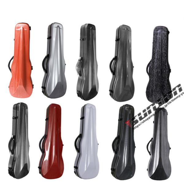 CARBON FIBER VIOLIN CASE【商品特徴】◎ボディーに軽量かつ堅牢性カーボンファイバー製4/4バイオリンケース。◎内部の収納には、弓を2本、肩当ての収納スペースを標準装備◎大き目の小物入れと、小さな楽譜であれば、ケースの底...