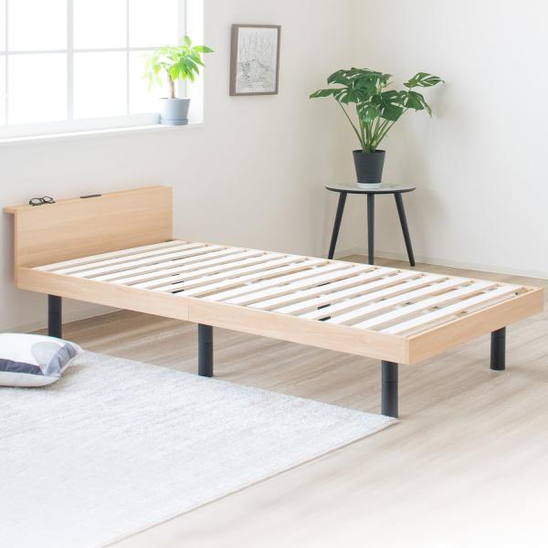 未使用に近い美品！Major in Life シングル すのこベッド Amazon｜Major In Life ベッド 宮付き ベッドフレーム 宮棚付き