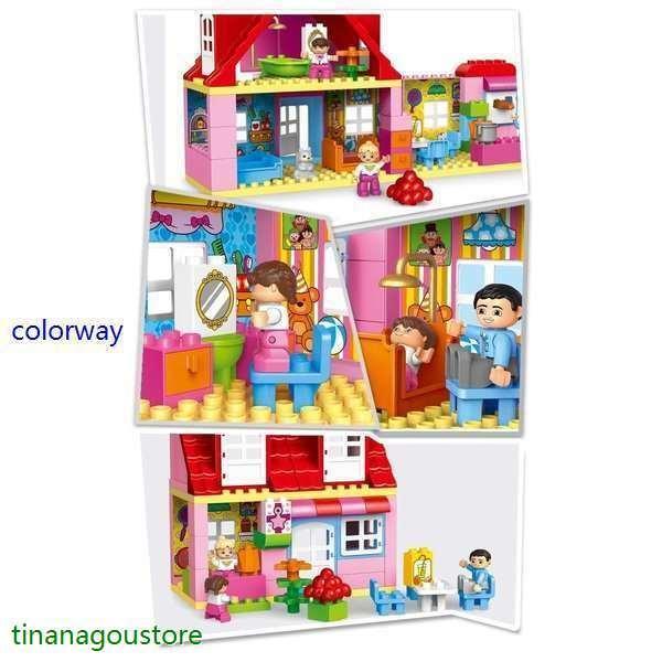 ブロック おもちゃ レゴ デュプロ 互換 プレイハウス 女の子 ピンクのおうち おうちごっこ クリスマスプレゼント ufj チンアナ号ストア 通販 Yahoo ショッピング