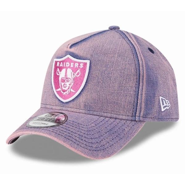 ニューエラ ラスベガス レイダース レア ビッグロゴ スナップバック キャップ NEW ERA（ニューエラ） ピンク アシッド ブリーチデニム キャップ